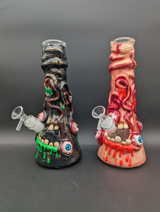 10" 3D Melting Eyes Beaker Bong-Avernic Smoke Shop
