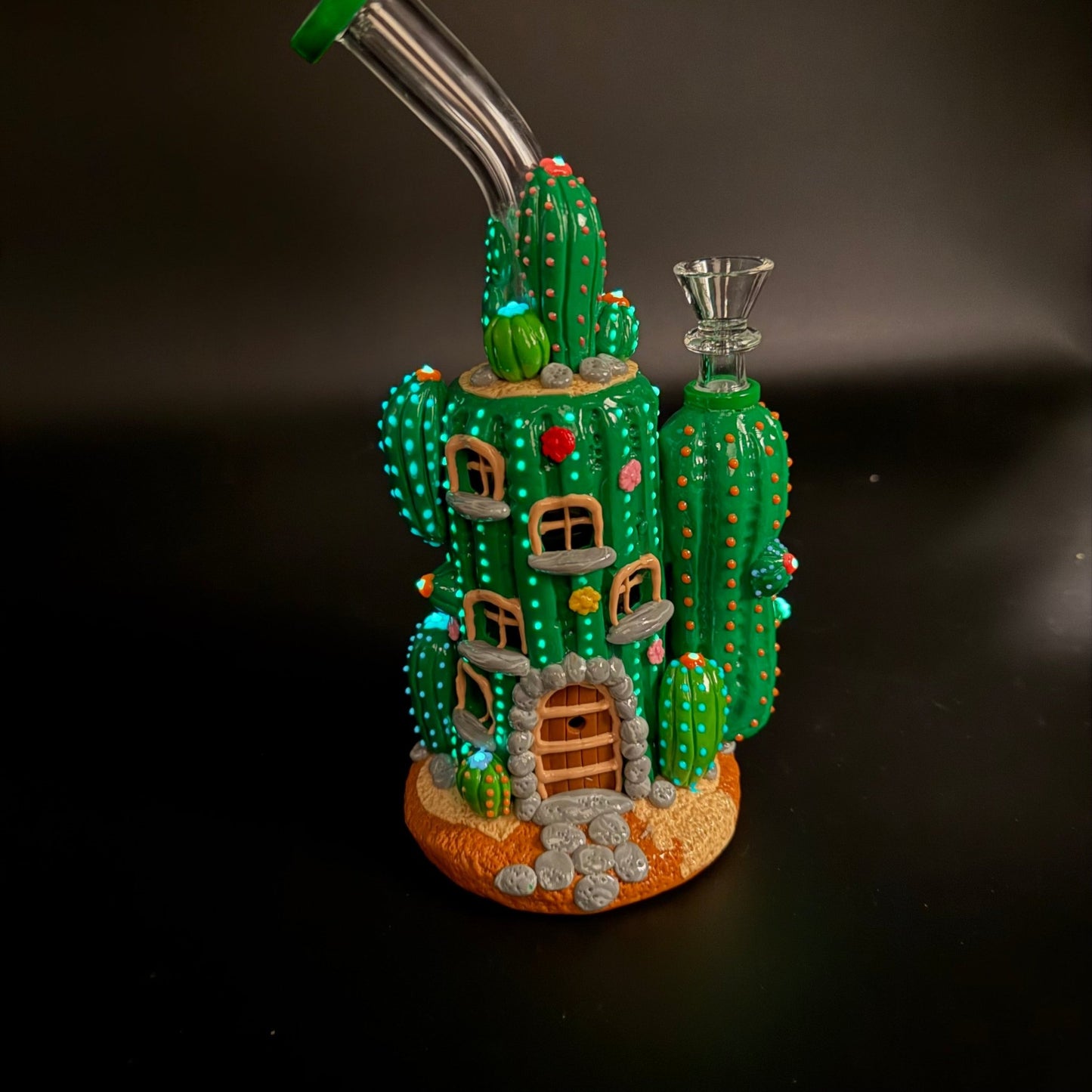 10” Cactus Castle 3D Bong - Meech Madness Smoke Shop