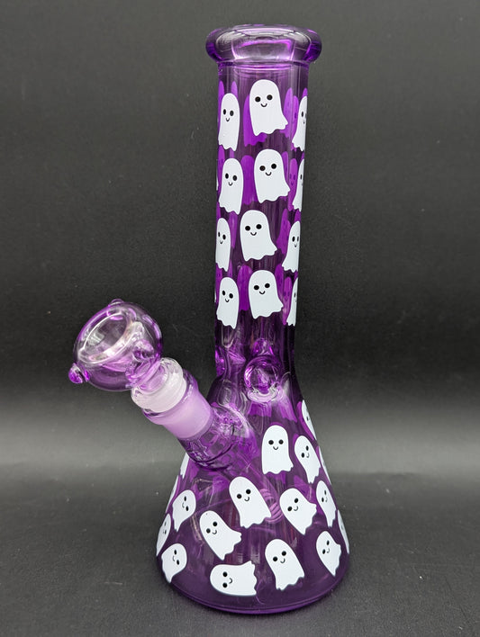10" Ghostly Glow Beaker Water Pipe-Avernic Smoke Shop