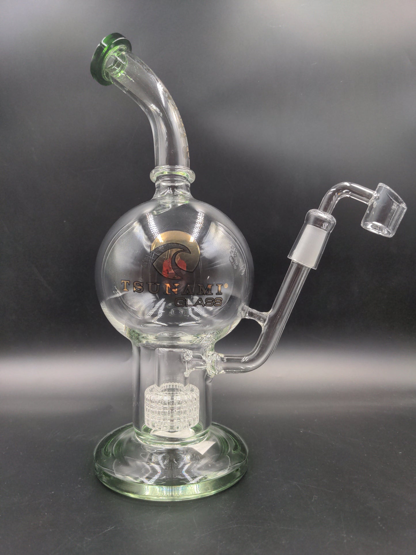 11" Tsunami Shower Head Globe Concentrate Rig-Avernic Smoke Shop