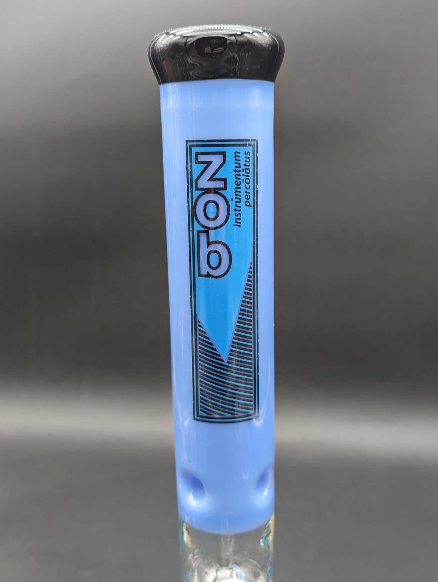14" Zob Glass Straight Tube w/ Color - Meech Madness Smoke Shop