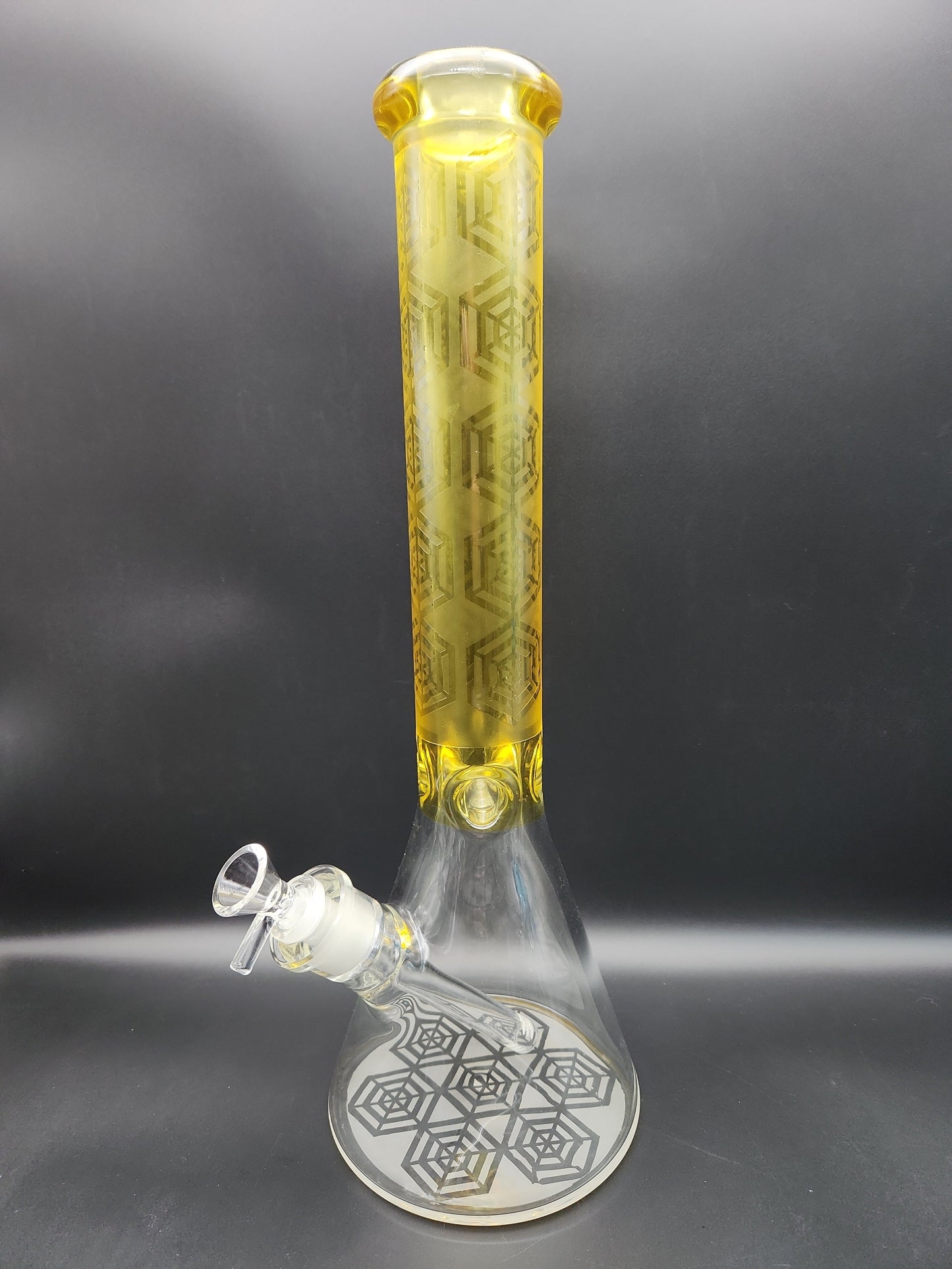 16" Etched Color Tube Beaker Bongs-Avernic Smoke Shop