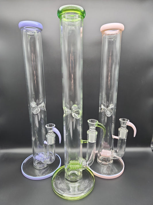 17" Dual Inline Straight Shooter Water Pipe w/ Horn-Avernic Smoke Shop