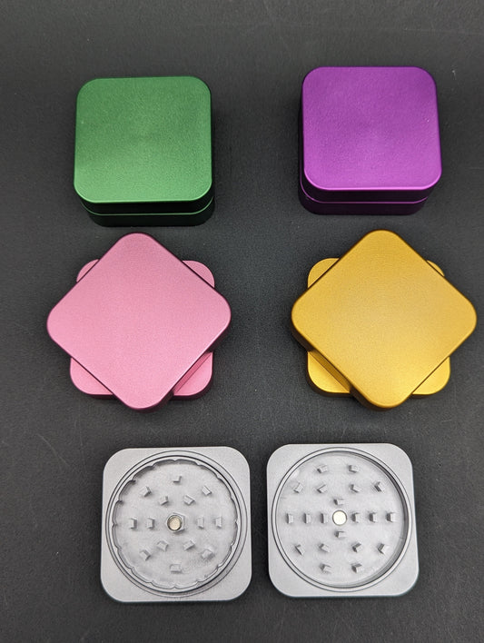 2 Piece Square Herb Grinders-Avernic Smoke Shop