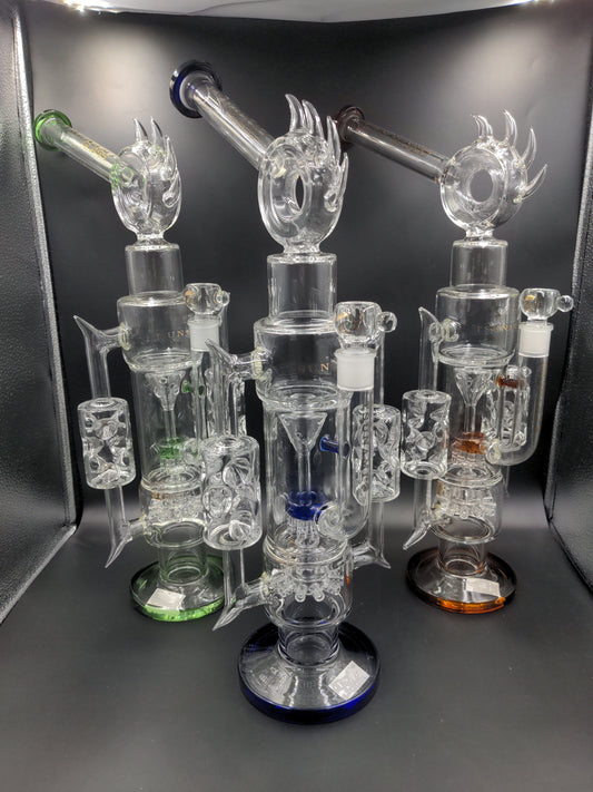 20" Tsunami XL Spiked Donut Recycler Bong-Avernic Smoke Shop