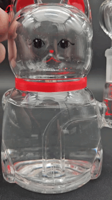 Hemper - Lucky Cat Water Pipe-Meech Madness Smoke Shop