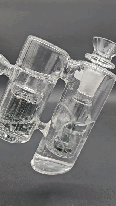 Dual Perc Wet Ash Catcher 14mm 45 Degrees-Avernic Smoke Shop