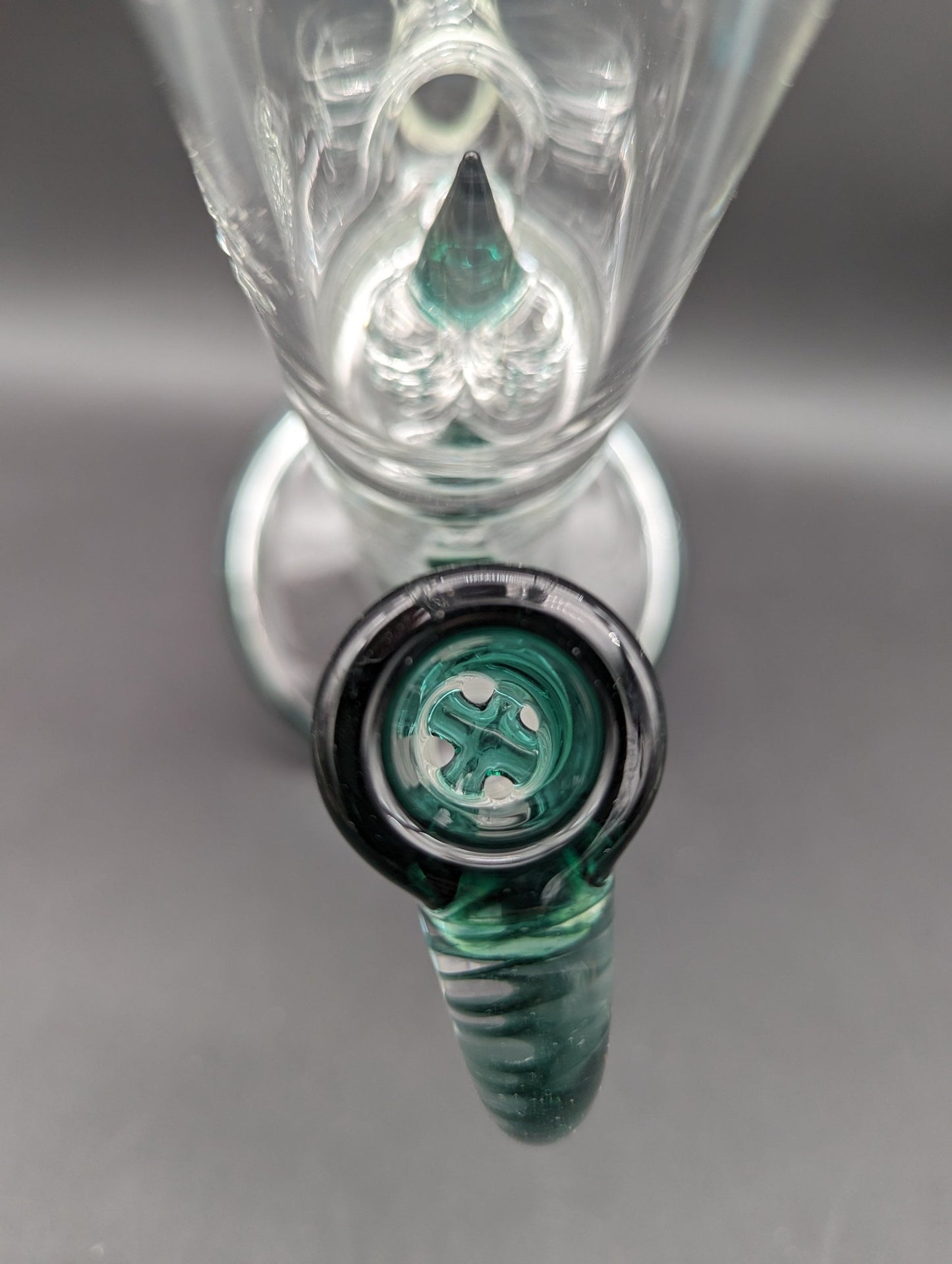 2K Glass 18" Bent Neck Treecycler Bong - Meech Madness Smoke Shop