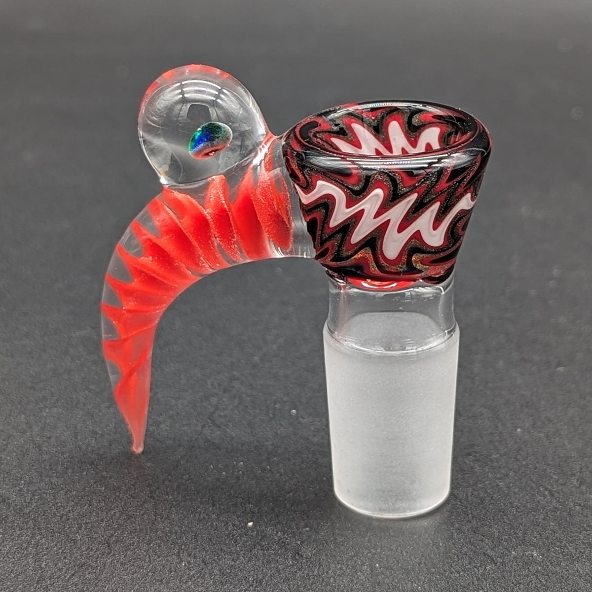 2K Glass 18mm Screened 4 Hole Slides w/ Black Opal-Meech Madness Smoke Shop