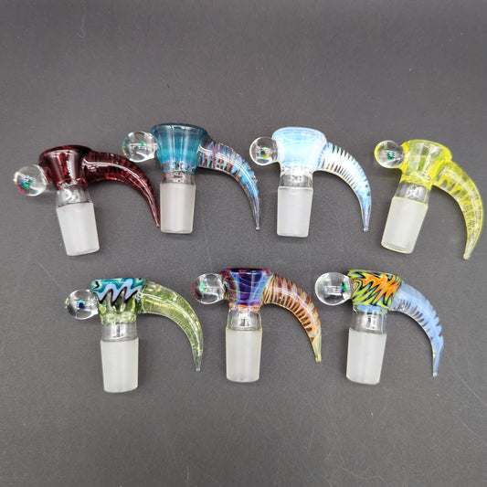 2K Glass 18mm Screened 4 Hole Slides w/ Black Opal-Meech Madness Smoke Shop