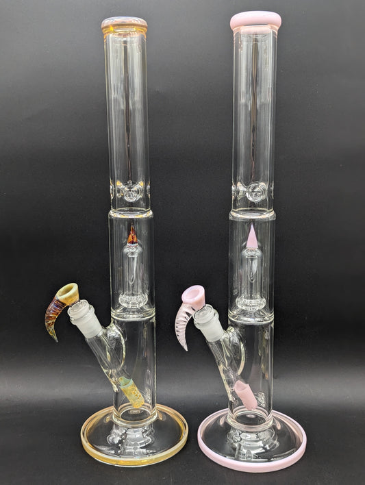 2K Glass Straight Tube w/ 360 Grid-Meech Madness Smoke Shop