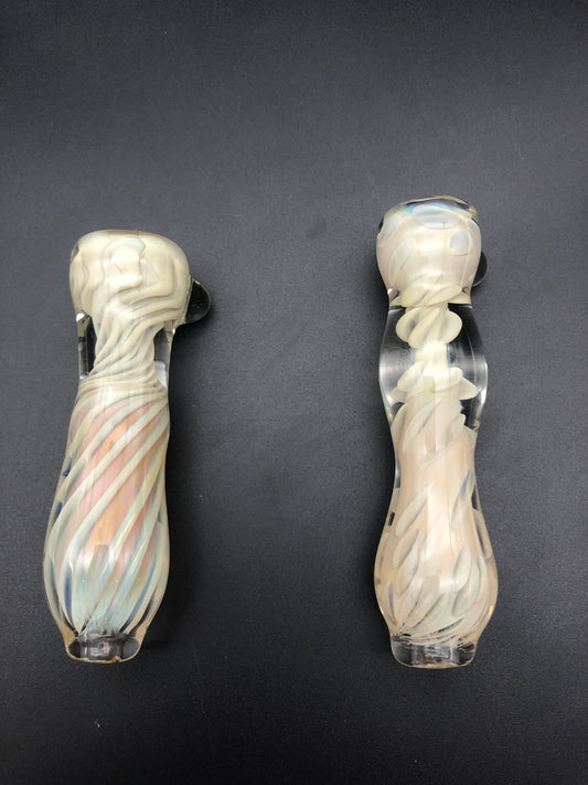 3.5" Thick Glass Fumed Chillums - by LimboGlass-Avernic Smoke Shop