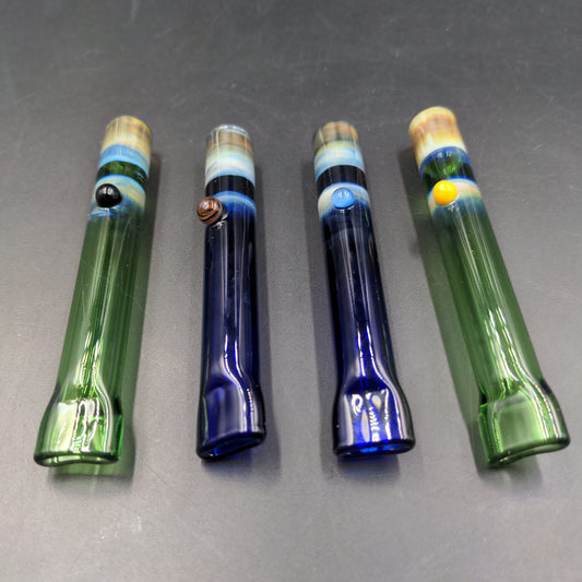 3.5" Flat Mouth Chillum - by LimboGlass-Avernic Smoke Shop