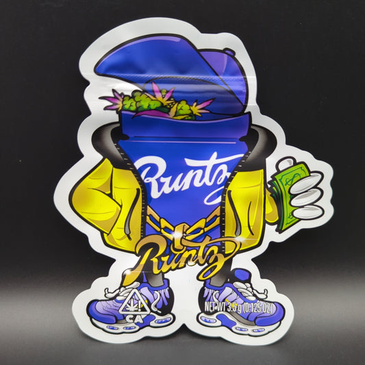 Top Bar 3.5g Runtz Chains Mylar Bags Die Cut-Meech Madness Smoke Shop