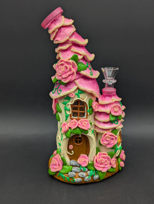 3D 10" Rose Petal House Water Pipe-Avernic Smoke Shop
