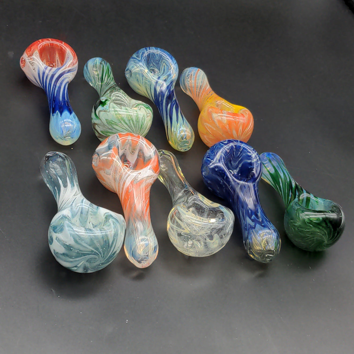4" Assorted Heady Hand Pipes - by Over__Glass-Avernic Smoke Shop
