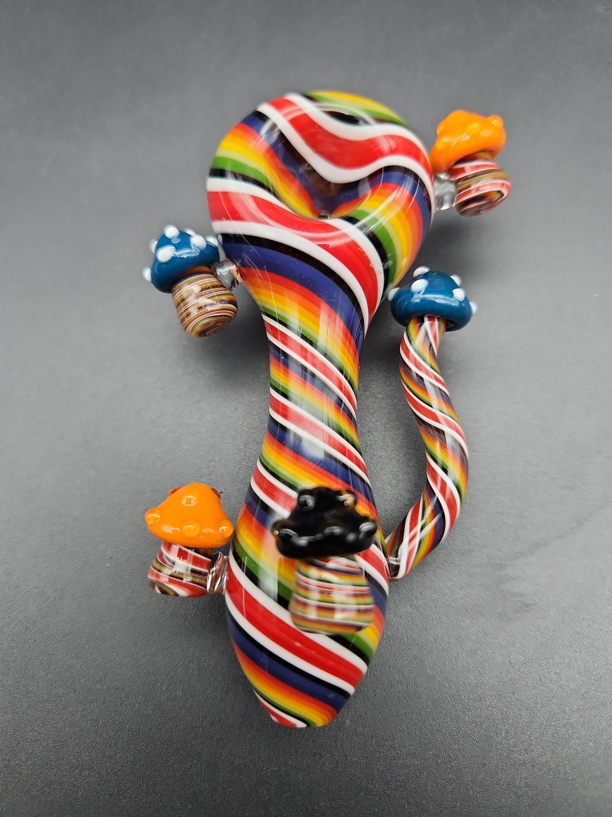 4" Color Spiral Mushroom Spoon Pipes-Avernic Smoke Shop