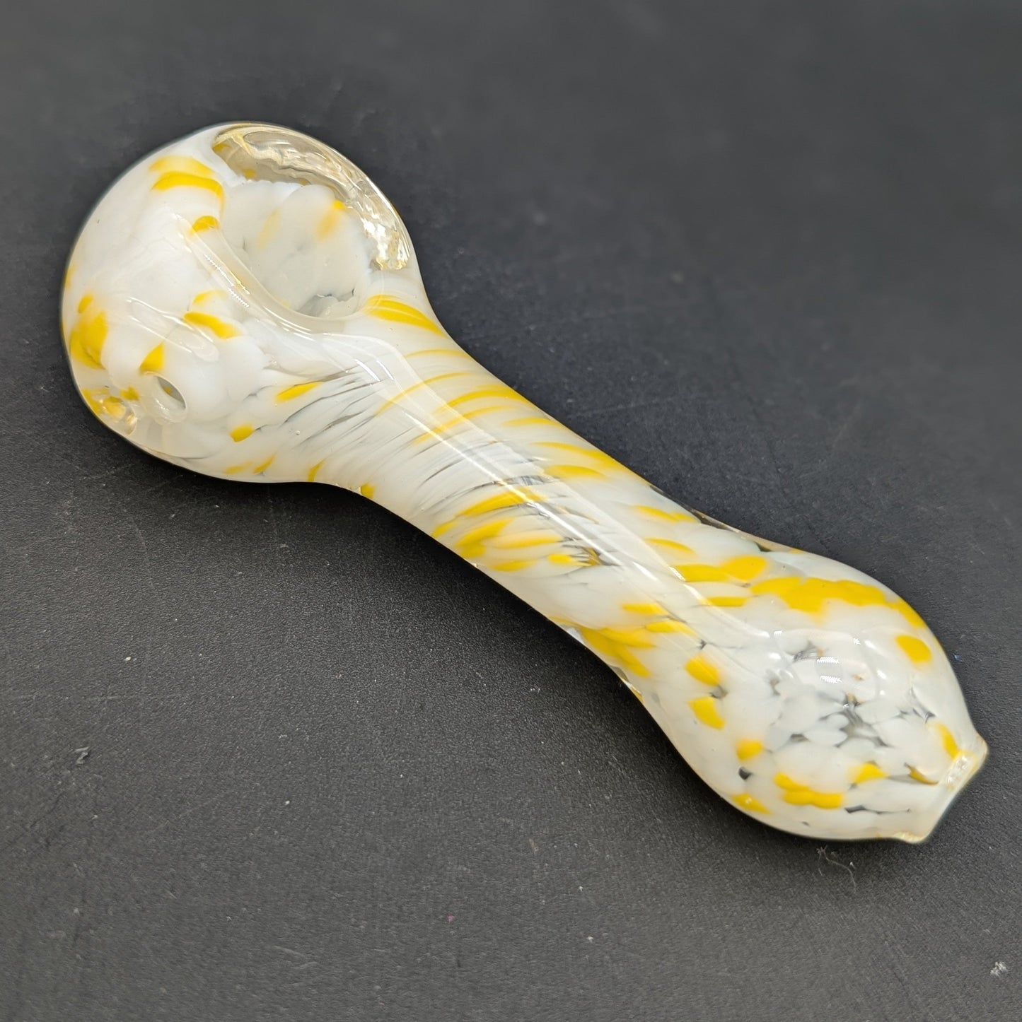 4" Dual Color Frit Spoon Pipe-Avernic Smoke Shop