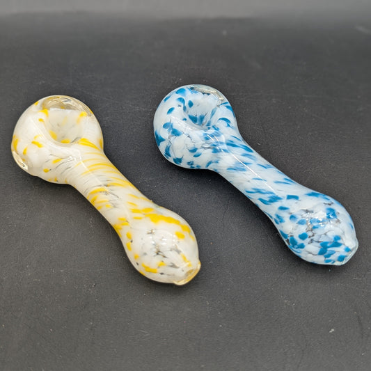 4" Dual Color Frit Spoon Pipe-Avernic Smoke Shop