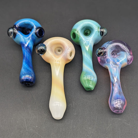4" Multi Color Twist Pipes - Reading Glass Militia-Avernic Smoke Shop
