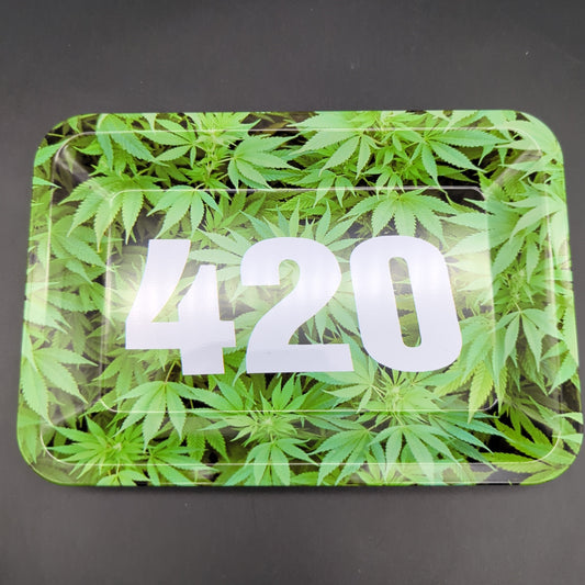 420 Themed Rolling Tray - Small-Meech Madness Smoke Shop