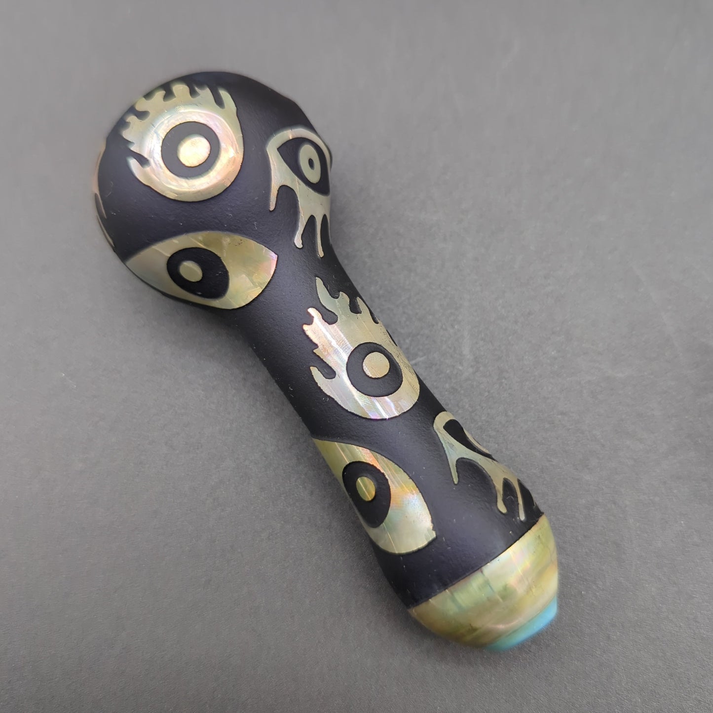 4.3" Metallic Glass Pipe w/ Built in Screen-Avernic Smoke Shop
