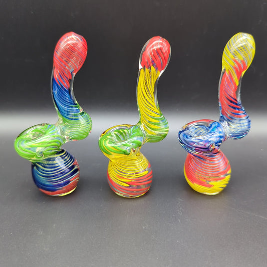 4.5" Standing Color Swirl Bubbler-Avernic Smoke Shop