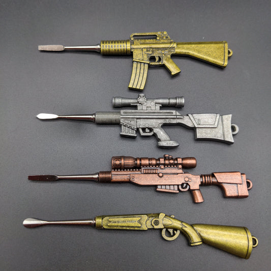 5" Gun Design Metal Dab Tool-Avernic Smoke Shop