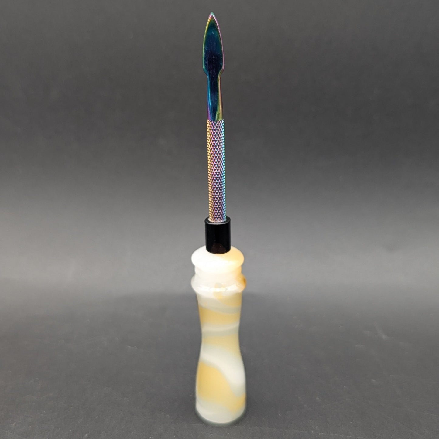 5" Marble Handle Glass and Metal Dabber-Avernic Smoke Shop