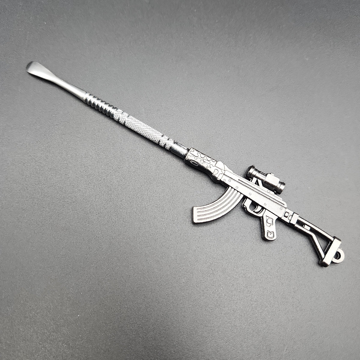 5" Silver Metal Gun Dab Tools-Avernic Smoke Shop