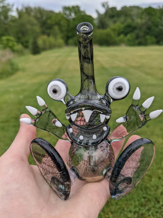 6" Akame Glass Excited Monster Dab Rig - Meech Madness Smoke Shop