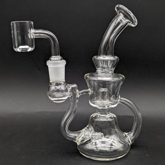 6" Double Slit Recycler Dab Rig-Avernic Smoke Shop