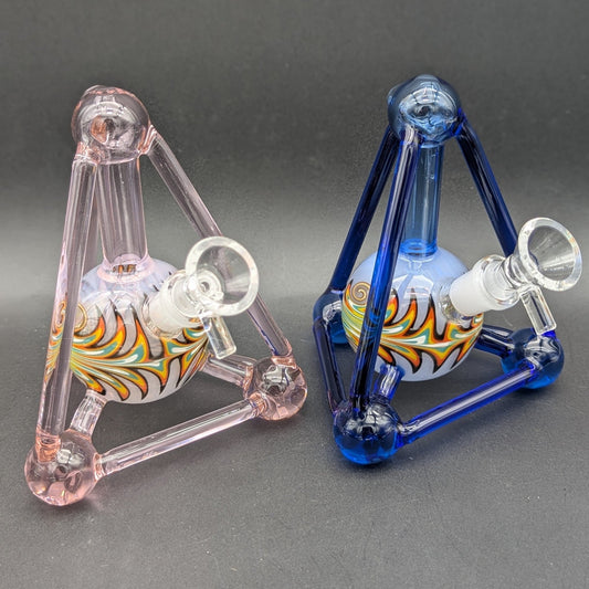 6" Tetrahedron Mini Beaker Water Pipe - Meech Madness Smoke Shop