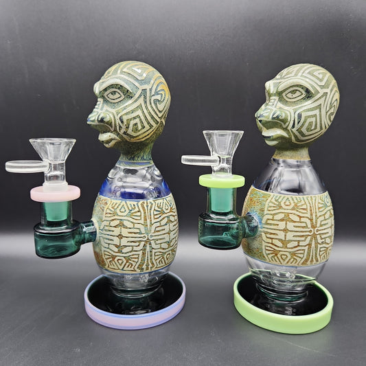 7" Aztec Egg Body Water Pipe-Avernic Smoke Shop