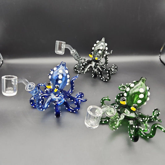 7" Colored Octopus Dab Rig-Avernic Smoke Shop