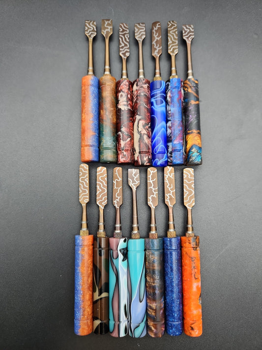 710 Swords Handmade Resin Dab Tools w/ Etching-Meech Madness Smoke Shop