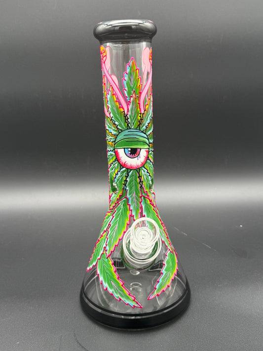7mm Thick Eye Leaf Beaker Bong - Meech Madness Smoke Shop