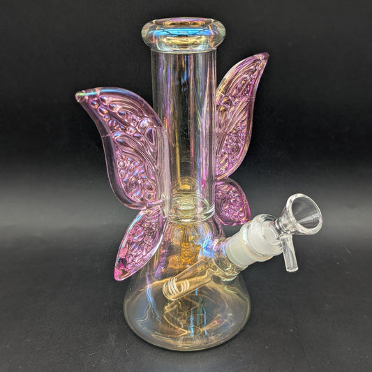 8" Fairy Wings Iridescent Beaker Bong-Avernic Smoke Shop