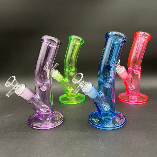 8" Full Color Bent Neck Straight Tube-Avernic Smoke Shop