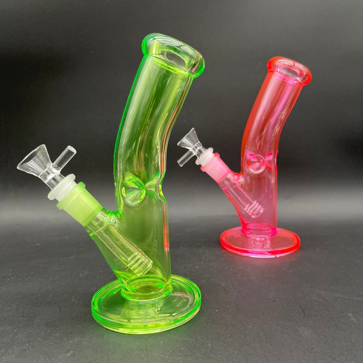 8" Full Color Bent Neck Straight Tube - Meech Madness Smoke Shop