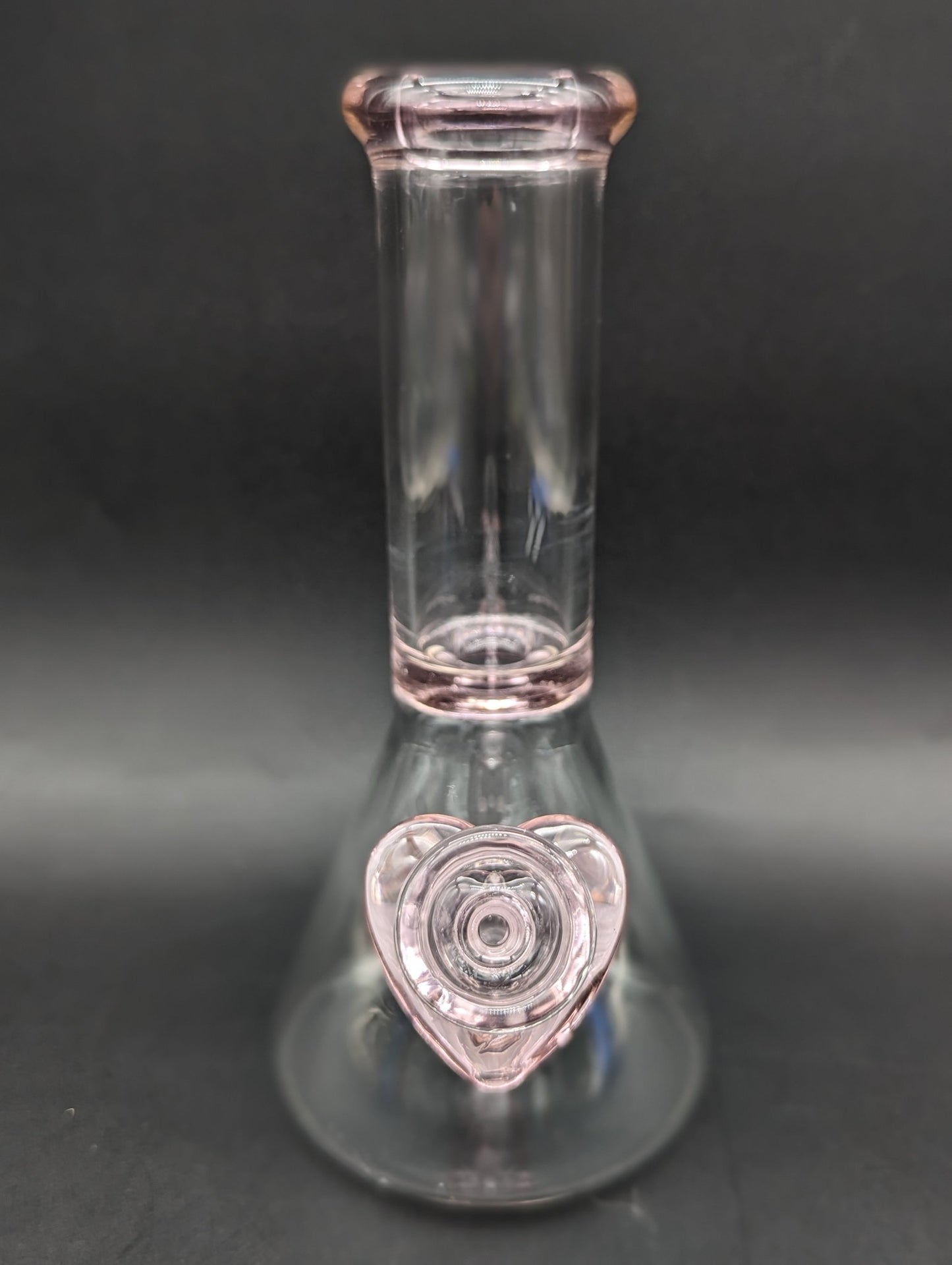 8" Pink Heart Perc Beaker Bong - Meech Madness Smoke Shop