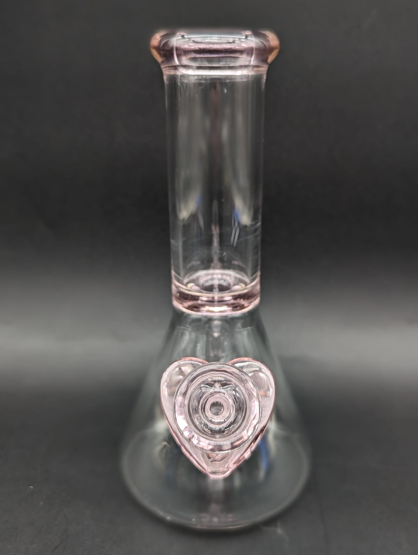 8" Pink Heart Perc Beaker Bong-Avernic Smoke Shop