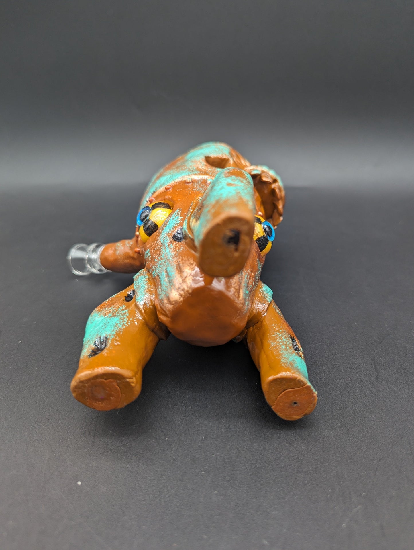 8" Radioactive Skull Rocket Bong-Avernic Smoke Shop