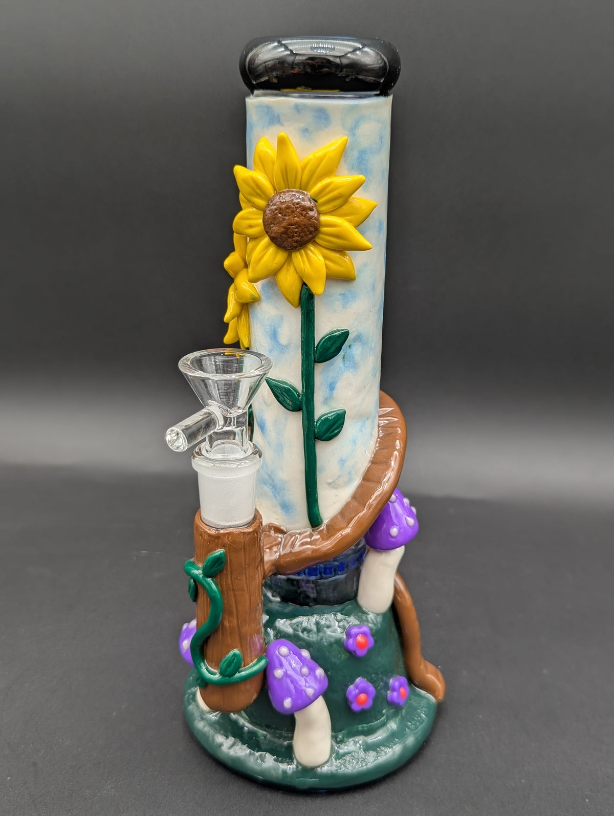 9" 3D Sunflower Mushroom Bong-Avernic Smoke Shop