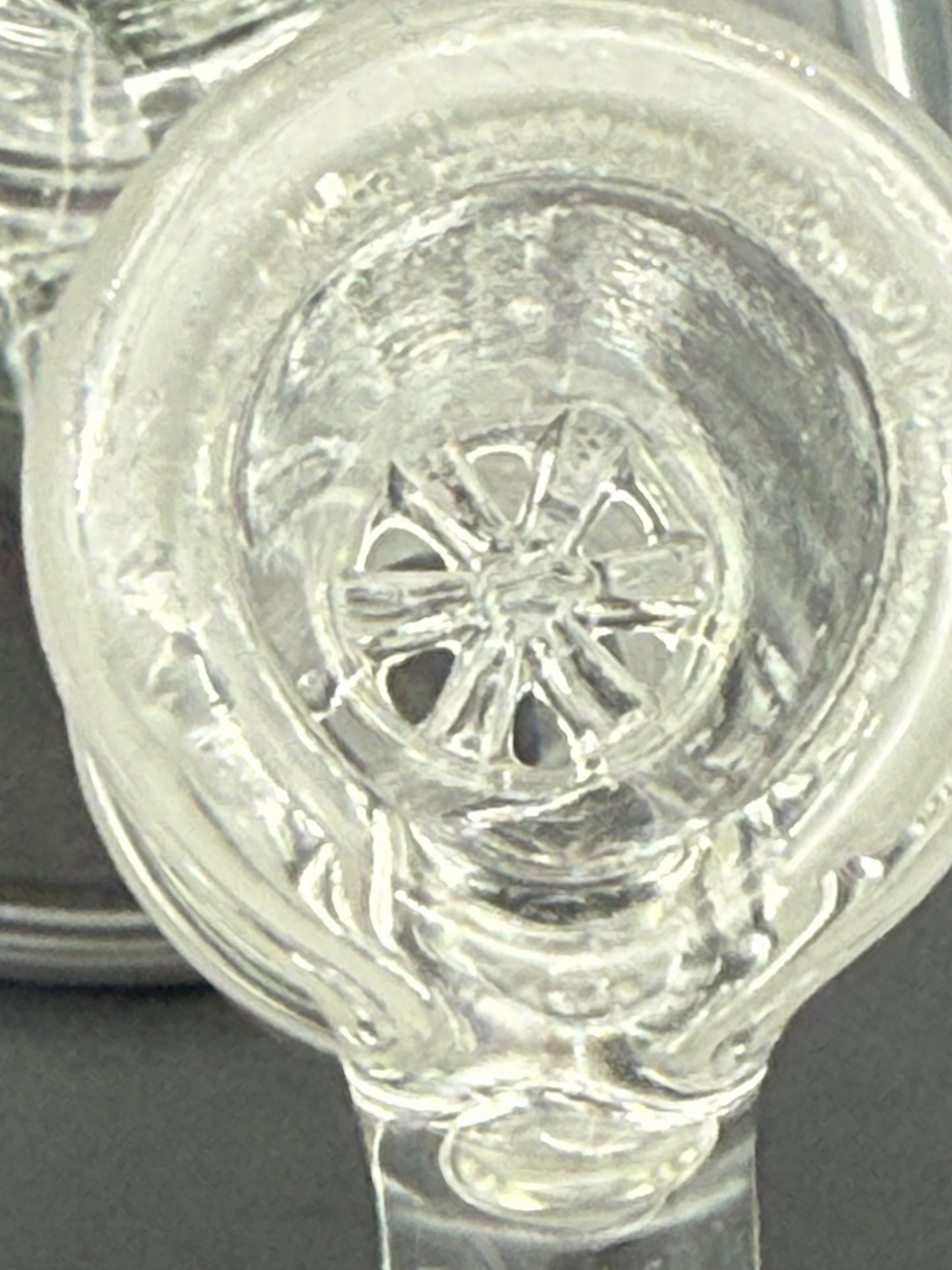 Greek Glass Threeline to 360 Grid Cap Tube w/ Marble