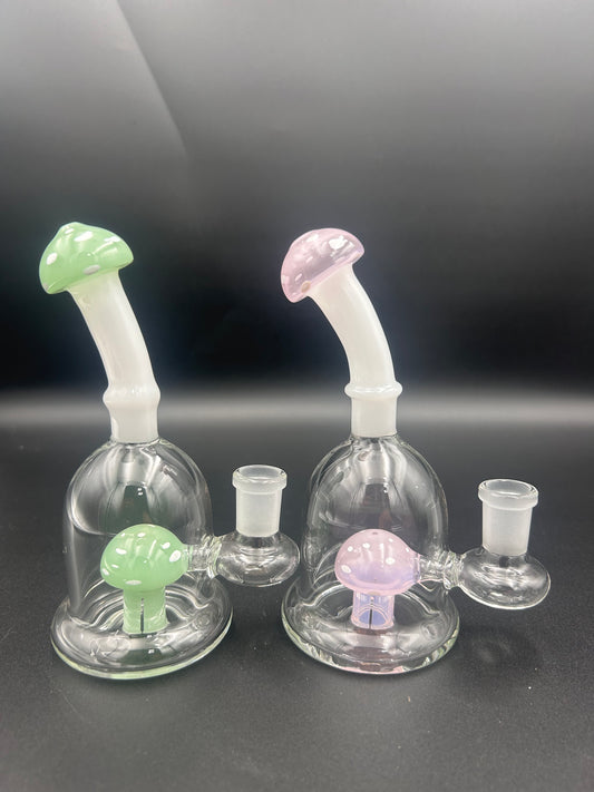 7" Mushroom Perc Water Pipe - Meech Madness Smoke Shop