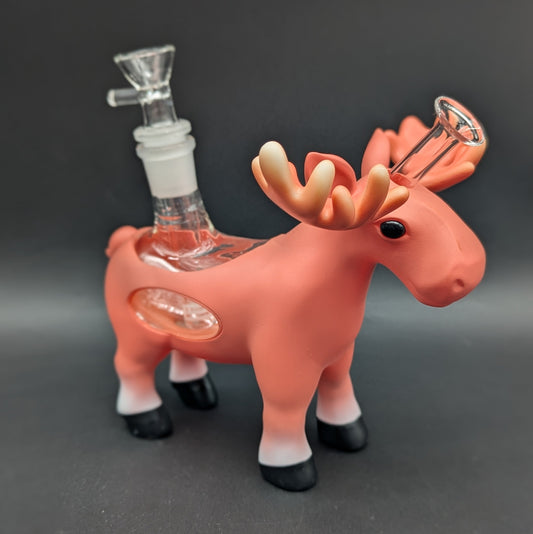 A-Moose Bouche Plastic On Glass Bubbler | 6"-Avernic Smoke Shop