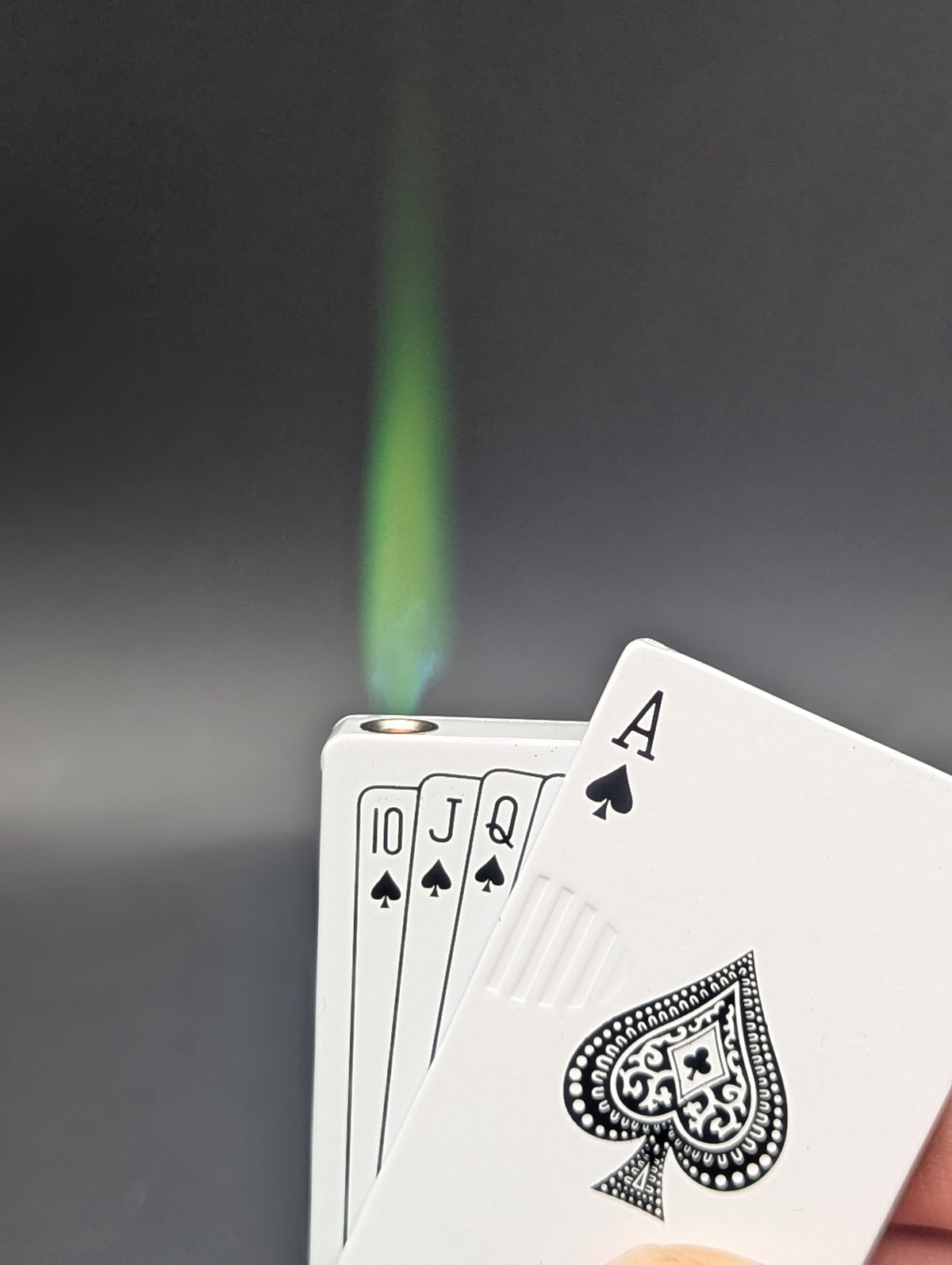 Ace of Spades Green Jet Lighter-Meech Madness Smoke Shop