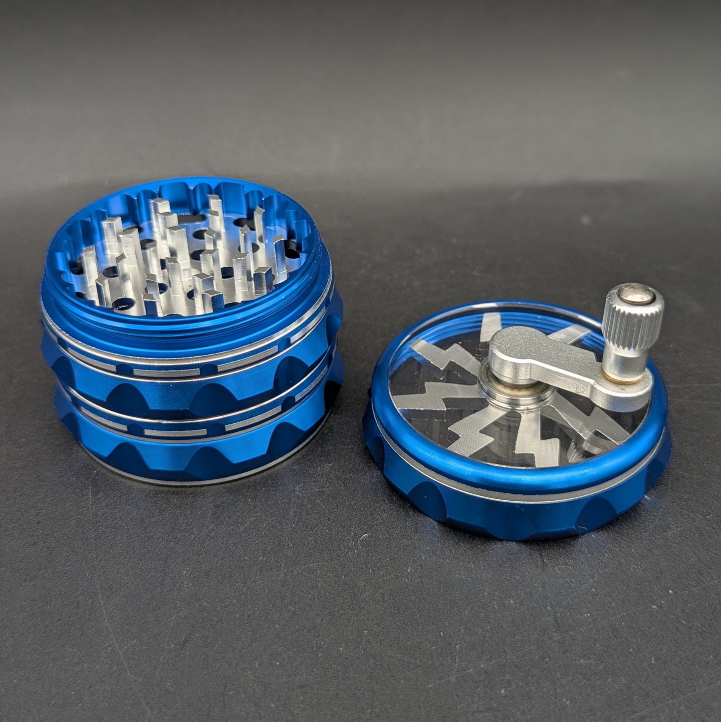 Aluminum Lightning Crank Grinder 63mm-Meech Madness Smoke Shop