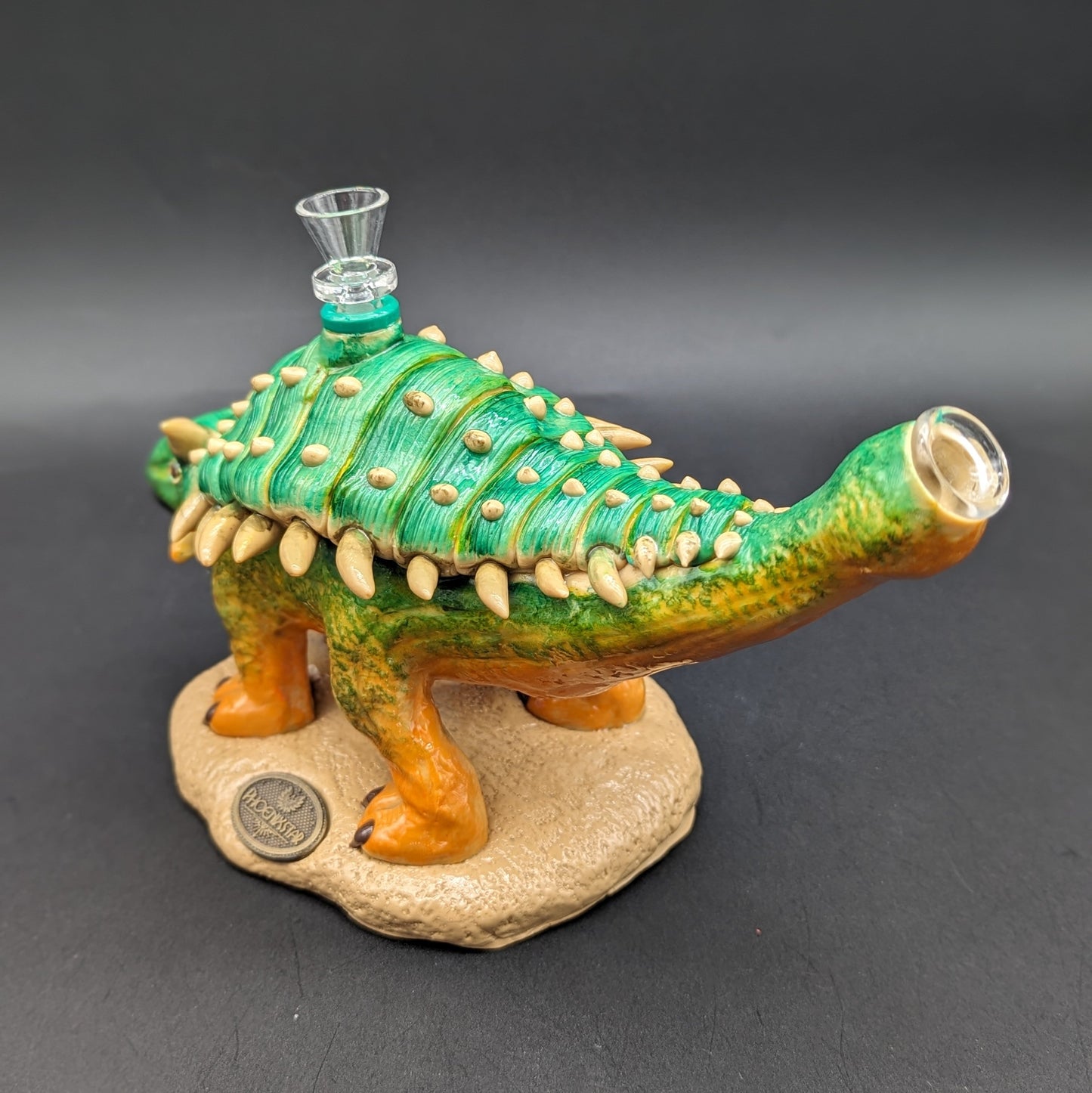 Ankylosaurus Dinosaur Bong - Glass and Resin - Meech Madness Smoke Shop